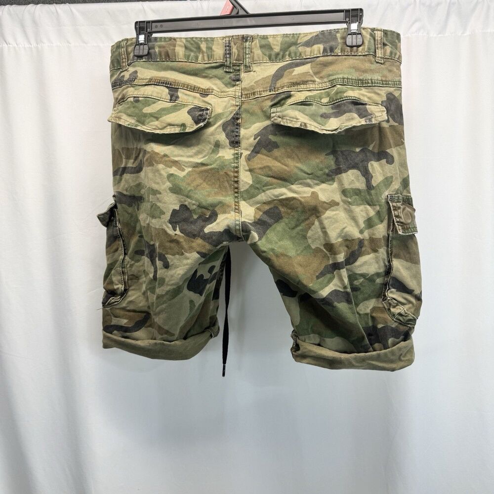Smoke Rise Cargo Shorts Mens 38 Camo 13” Inseam Utility Jorts Twill Gorpcore - Picture 9 of 12